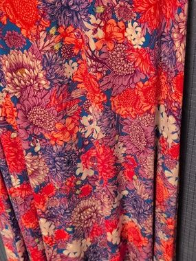 LuLaRoe Blue, Purple, Pink Floral Maxi skirt/Dress M